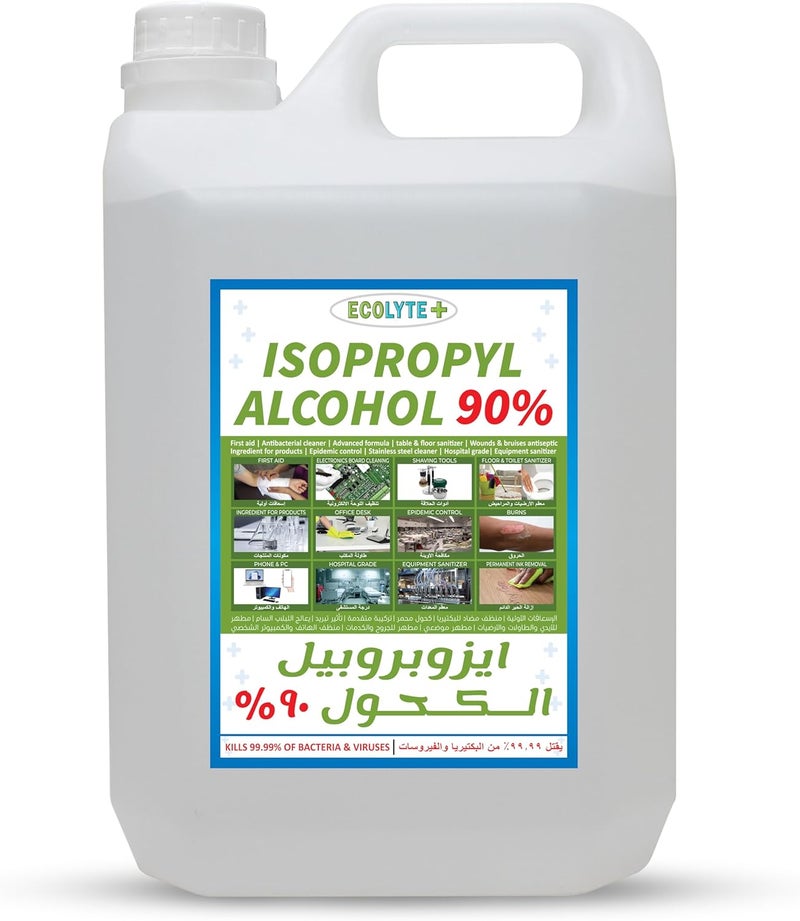 ECOLYTE+ كحول إيزوبروبيل 90% مطهر - 5 لتر - Image 1